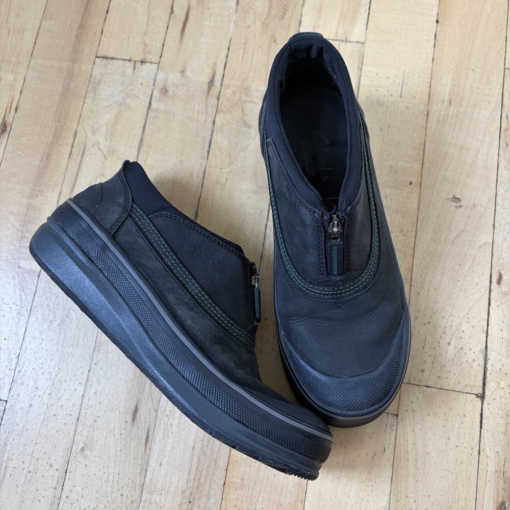 Clarks Outdoor Muckers Ruck Ridge Leather Waterproof Shoes Black Women's Size 7